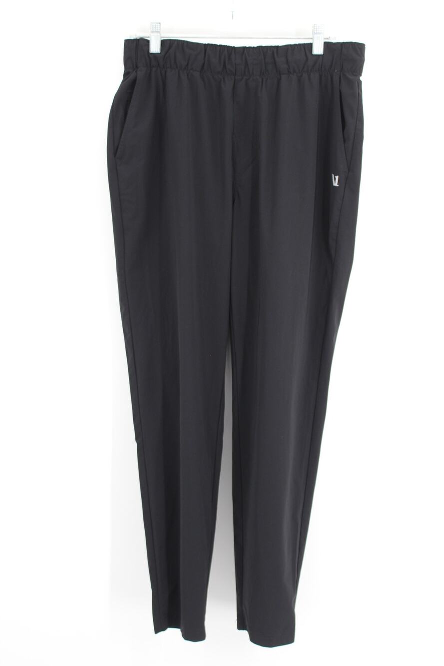 Vuori Black Fleet Tapered Leg Elastic Waistband Athletic Pants Size L